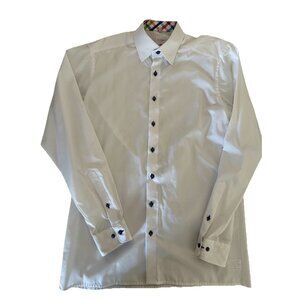 Olymp Luxor Modern Fit Button-Down Shirt Long Sleeve White Size 16.5 / 42 Preppy